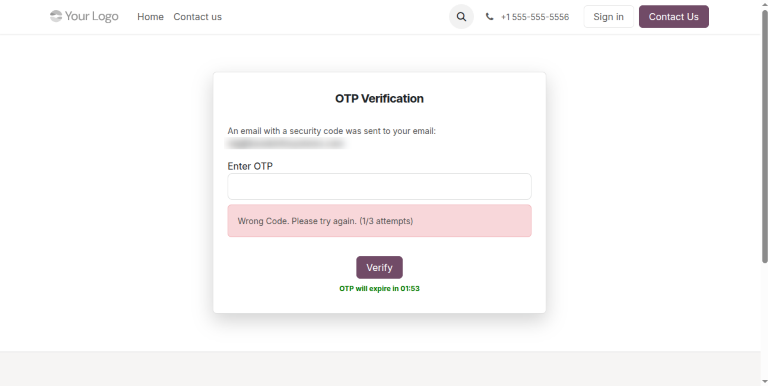 Email OTP Login Verification