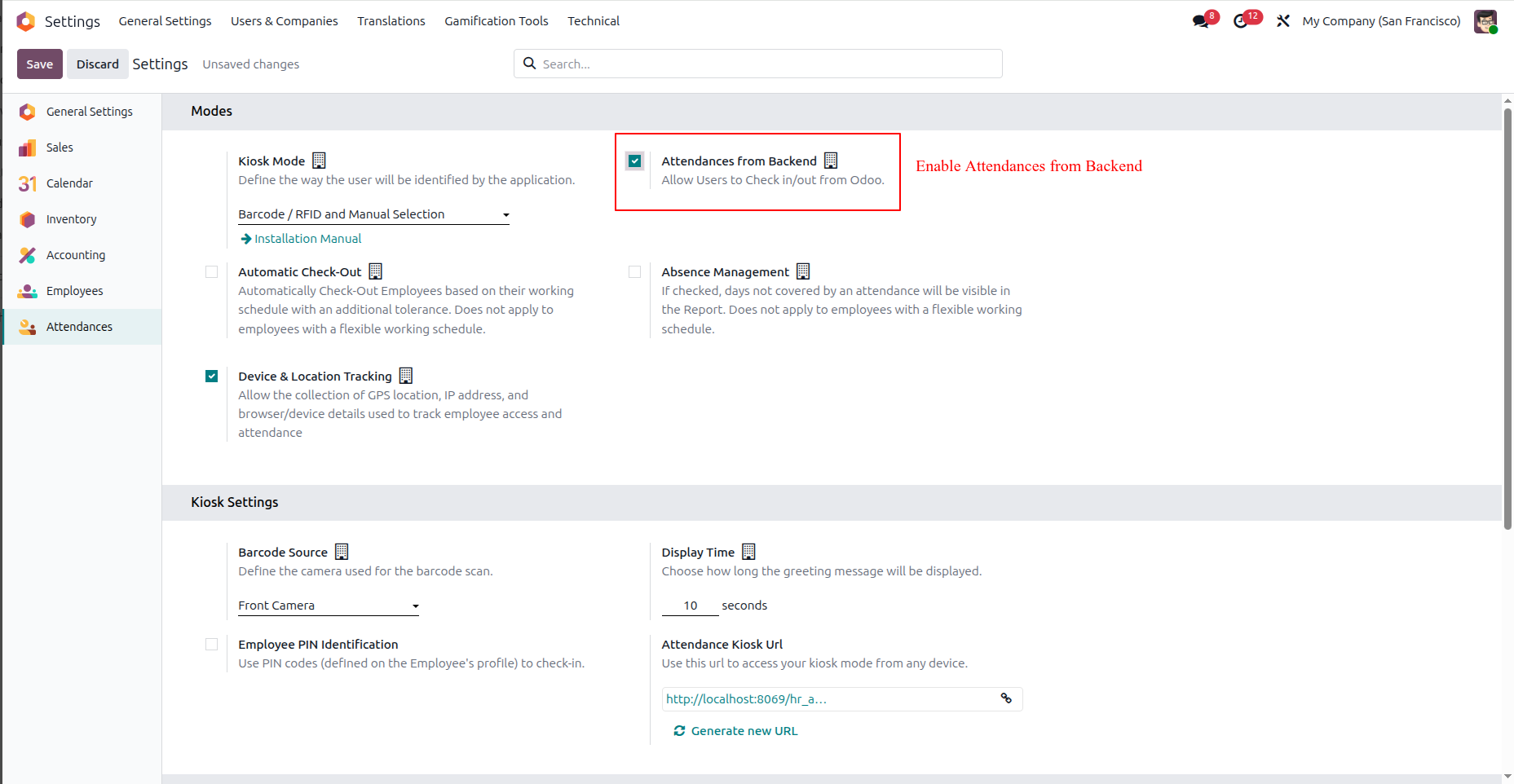 Enable Background Attendance
