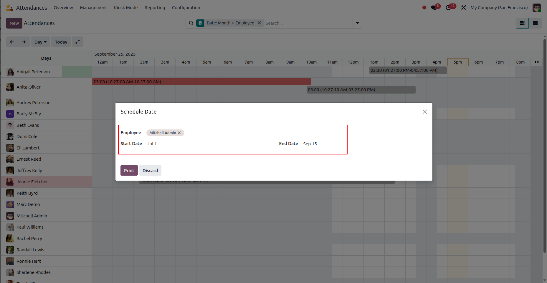 Generate Attendance Report