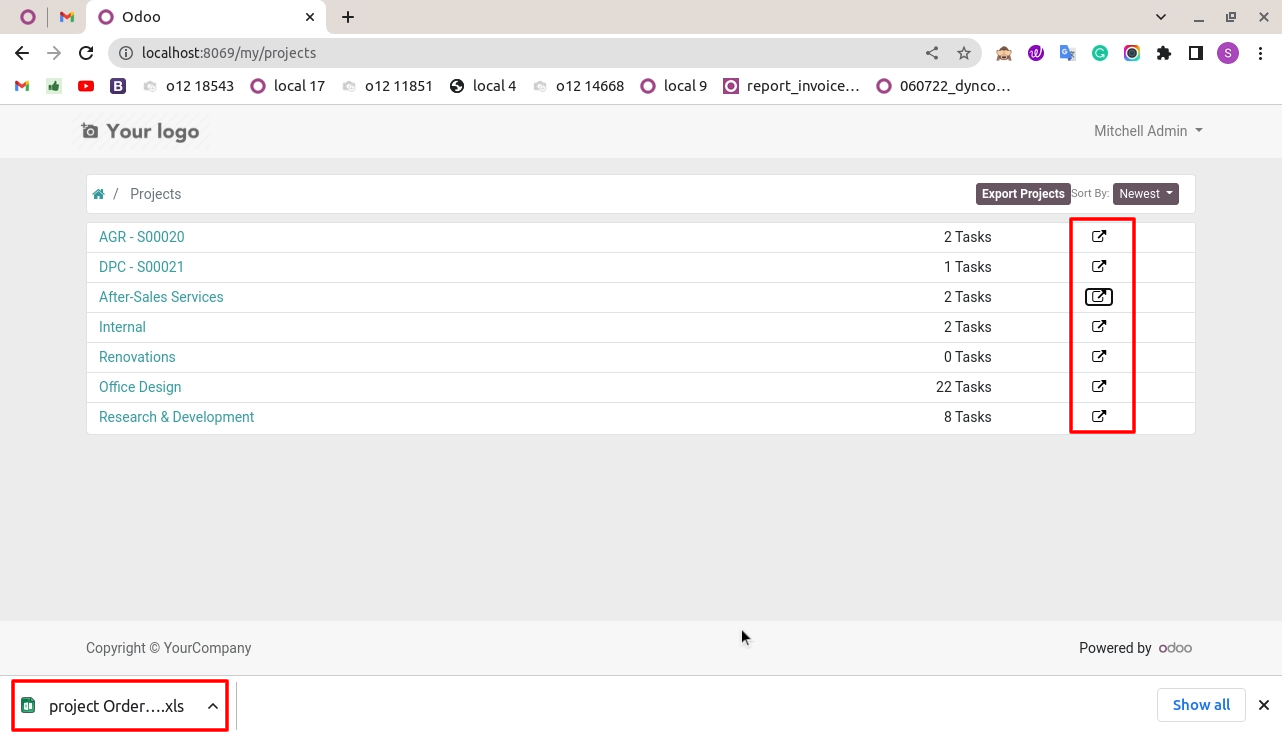 Export Projects Portal