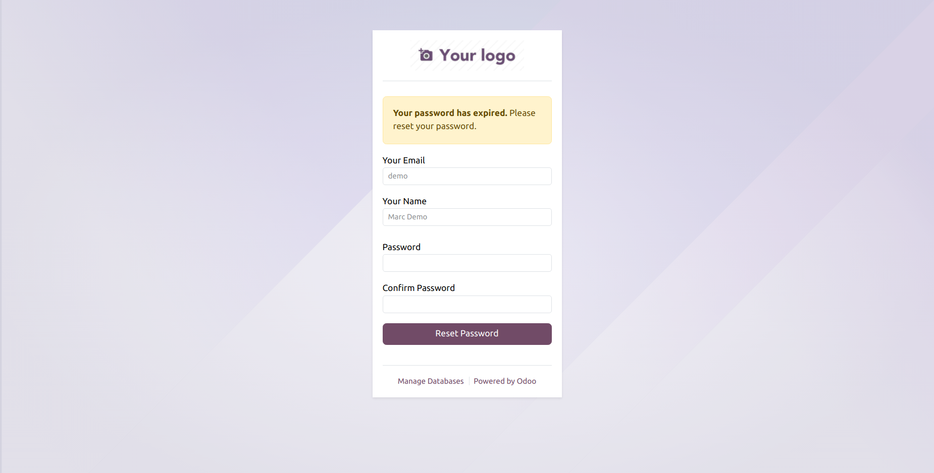 Forced Reset Password