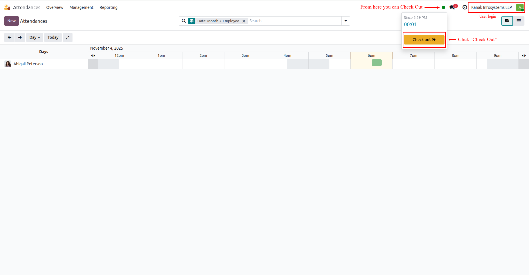 Employee Check-Out Process