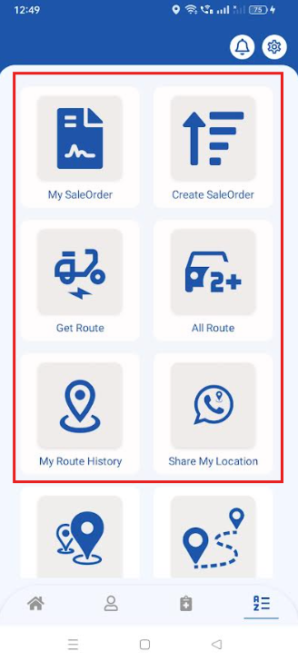 GeoMarking employee check-in and attendance tracking screen