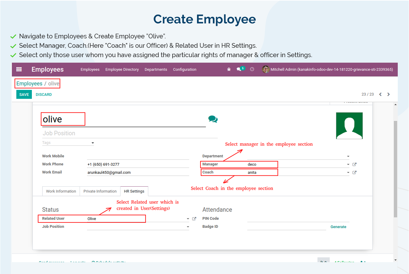 Create Employee