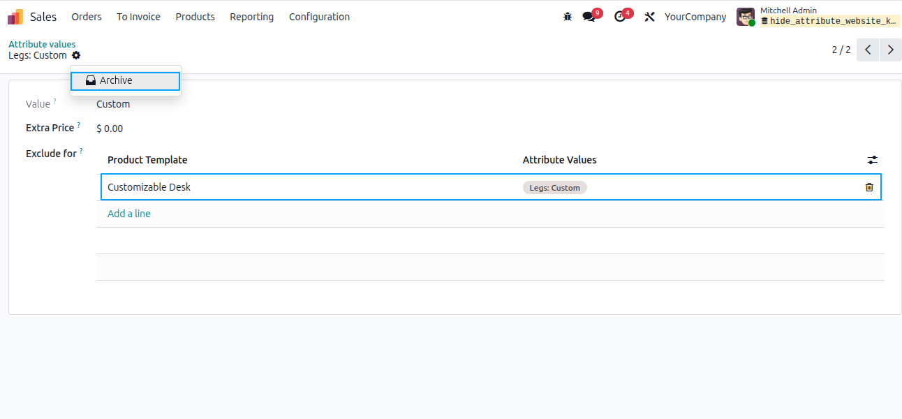 Hide Attributes From Website