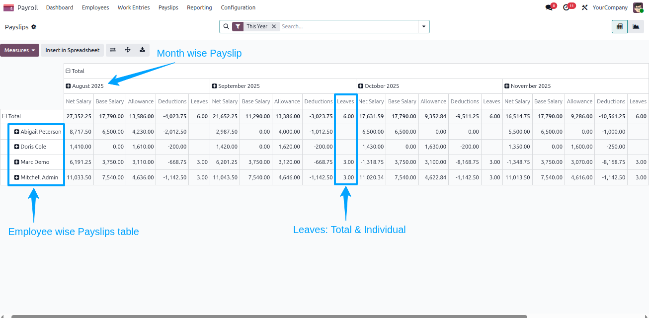 Payslip Report