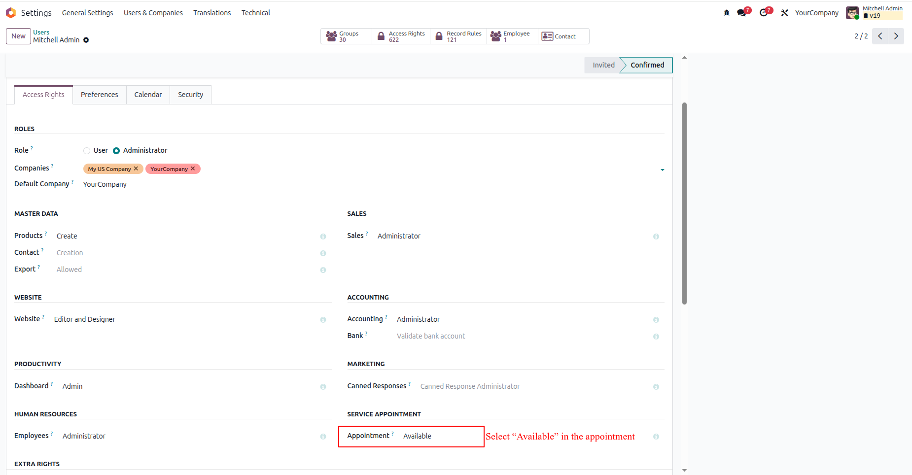 Enable Appointment Availability