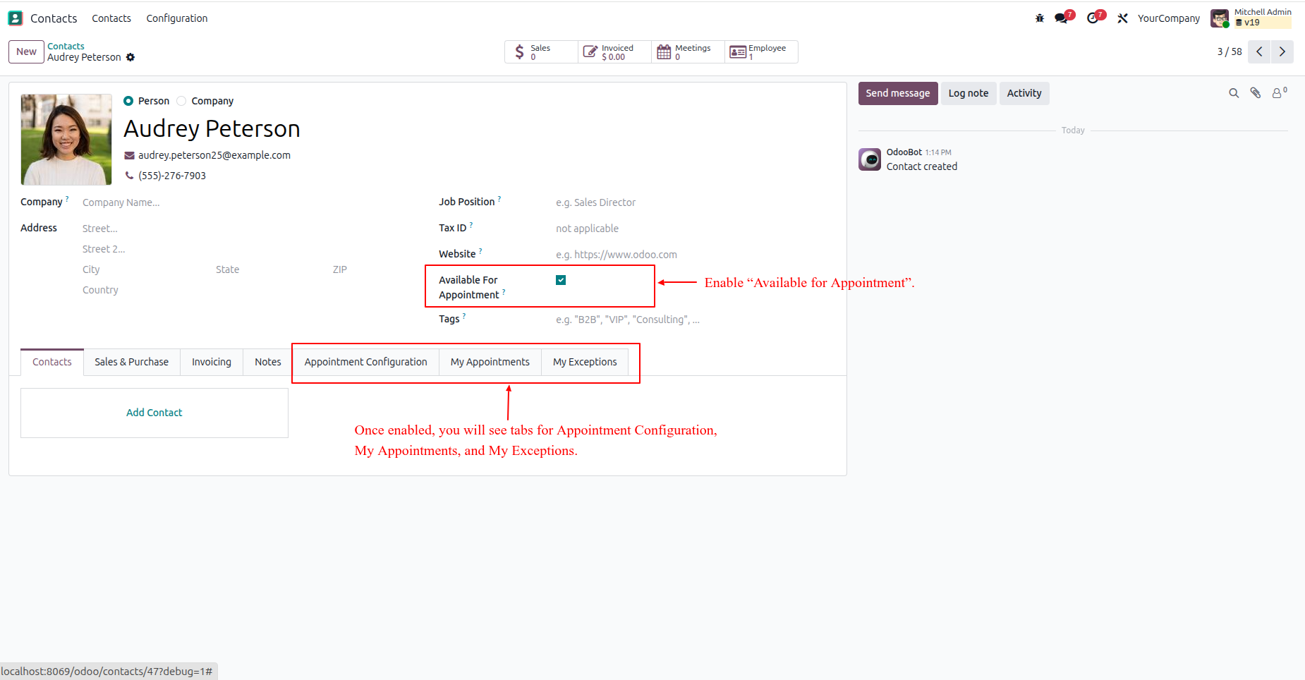 Enable Available for Appointment