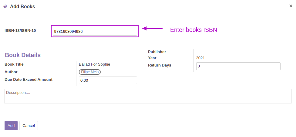 Library Management - This module will help in managing library's day to day works.