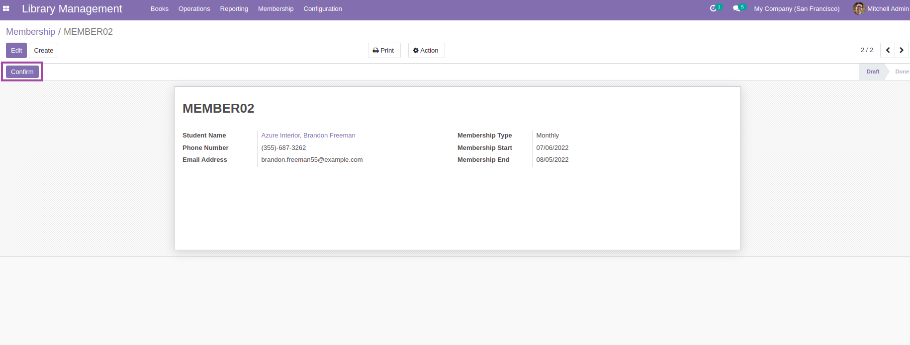 Library Management - This module will help in managing library's day to day works.