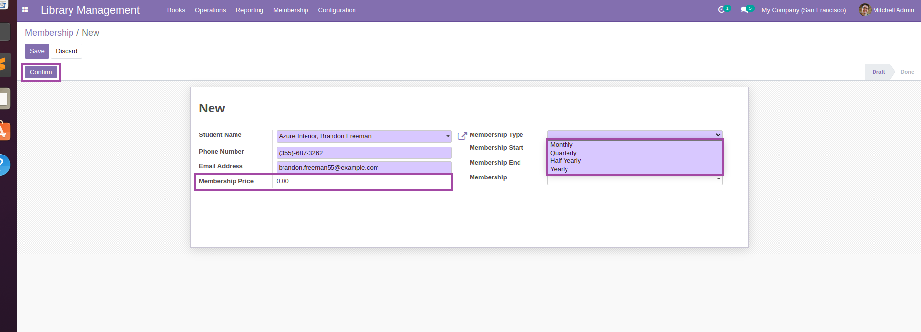 Library Management - This module will help in managing library's day to day works.