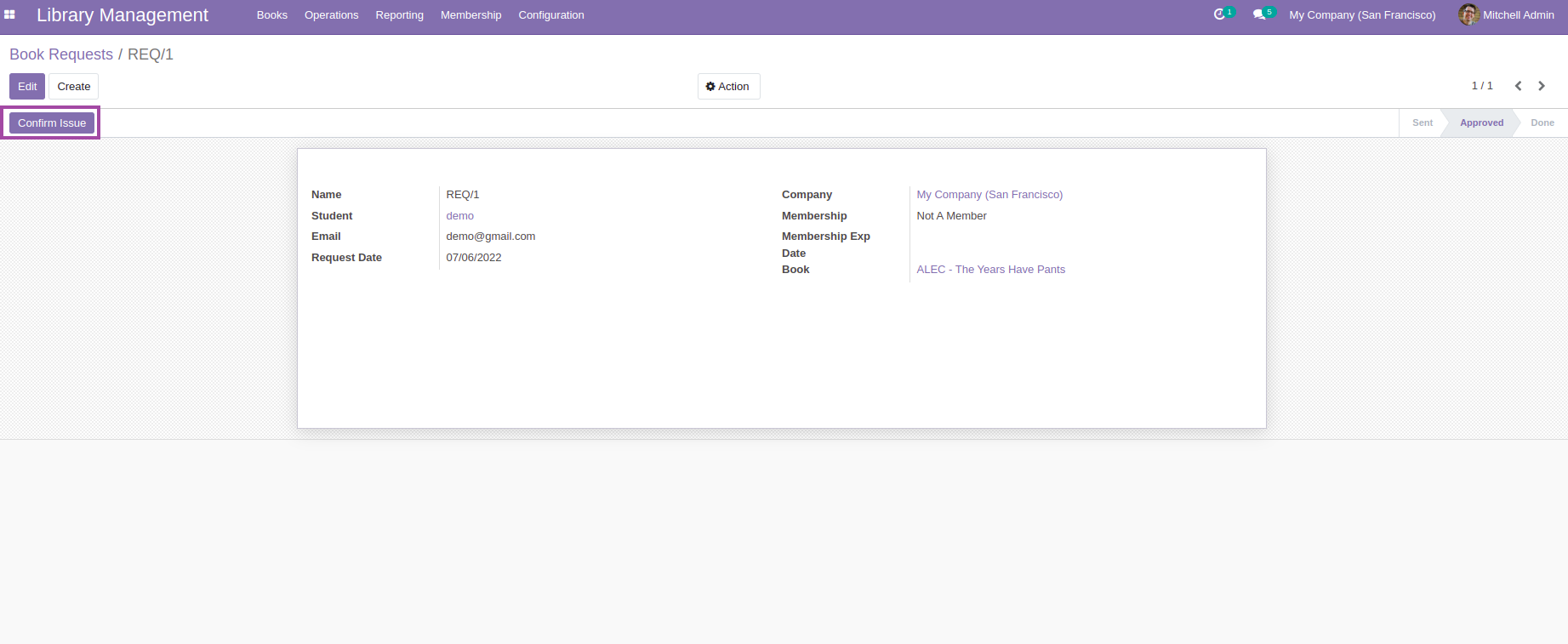 Library Management - This module will help in managing library's day to day works.