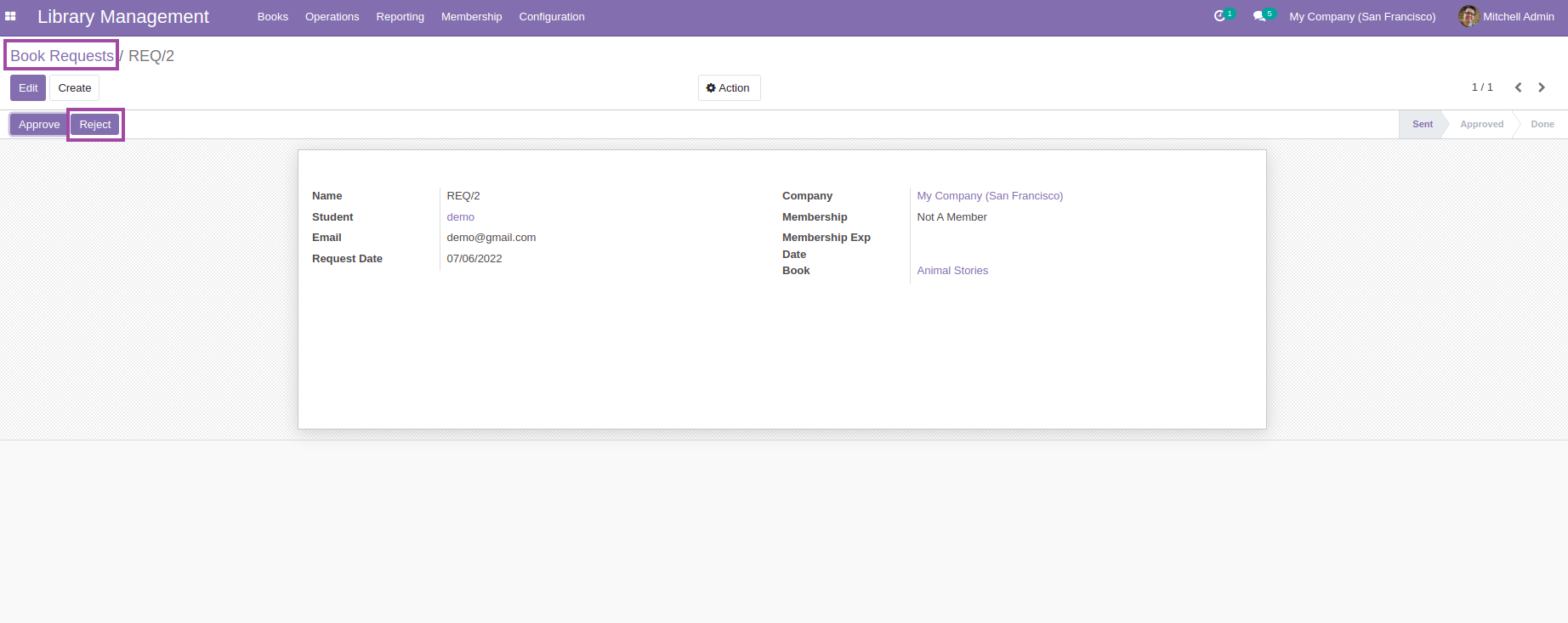 Library Management - This module will help in managing library's day to day works.