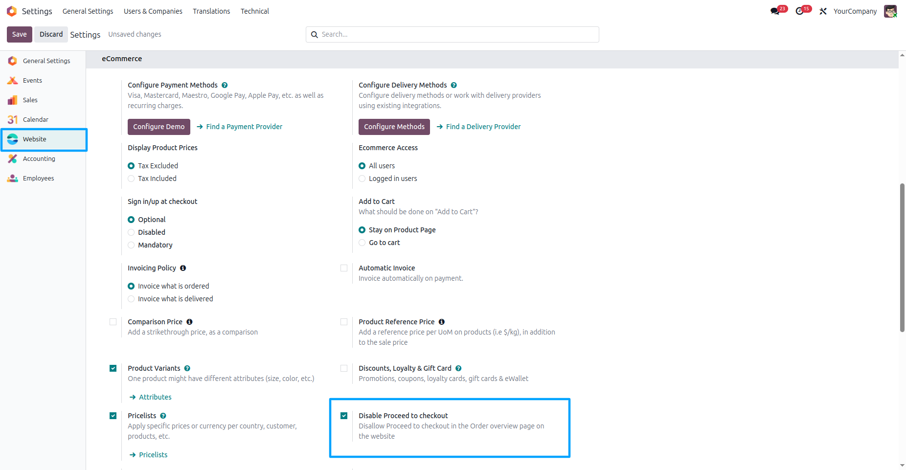 Get Quote Configuration