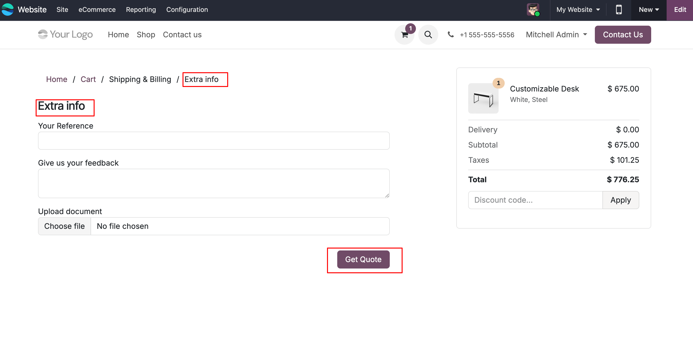 Billing Address Page