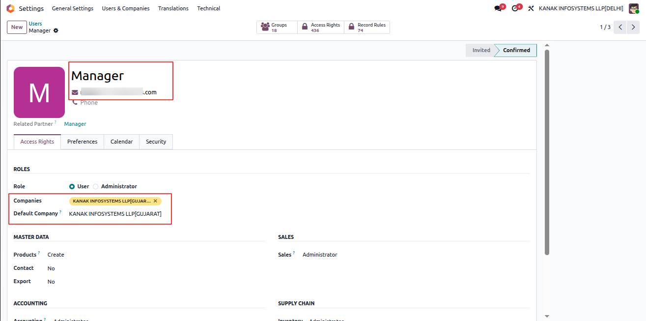 Create User Configuration