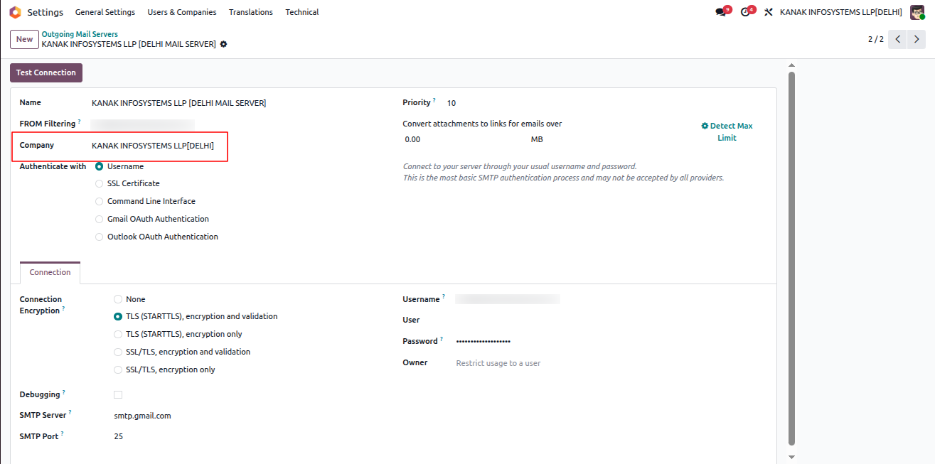 Outgoing Mail Server without User