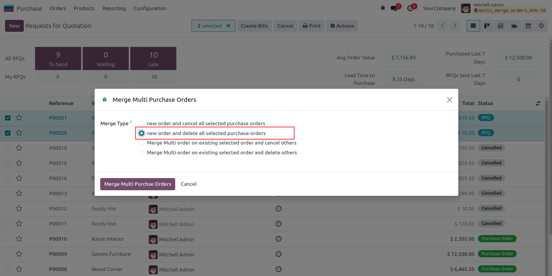 Merge Multi Orders