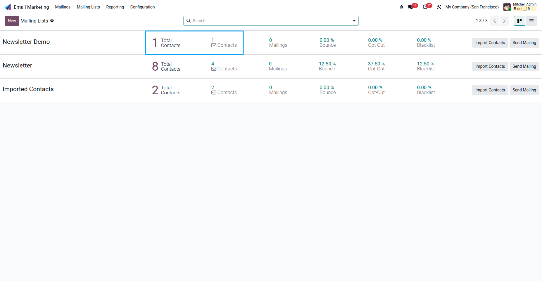 Mailing List Automatically Updated