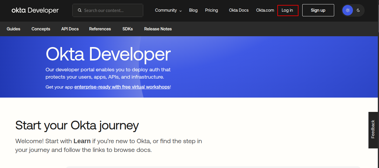 Sign in with Okta