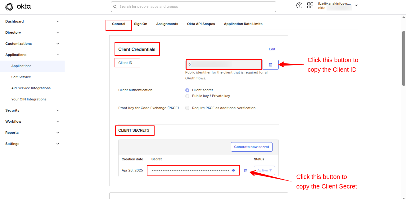 Sign in with Okta