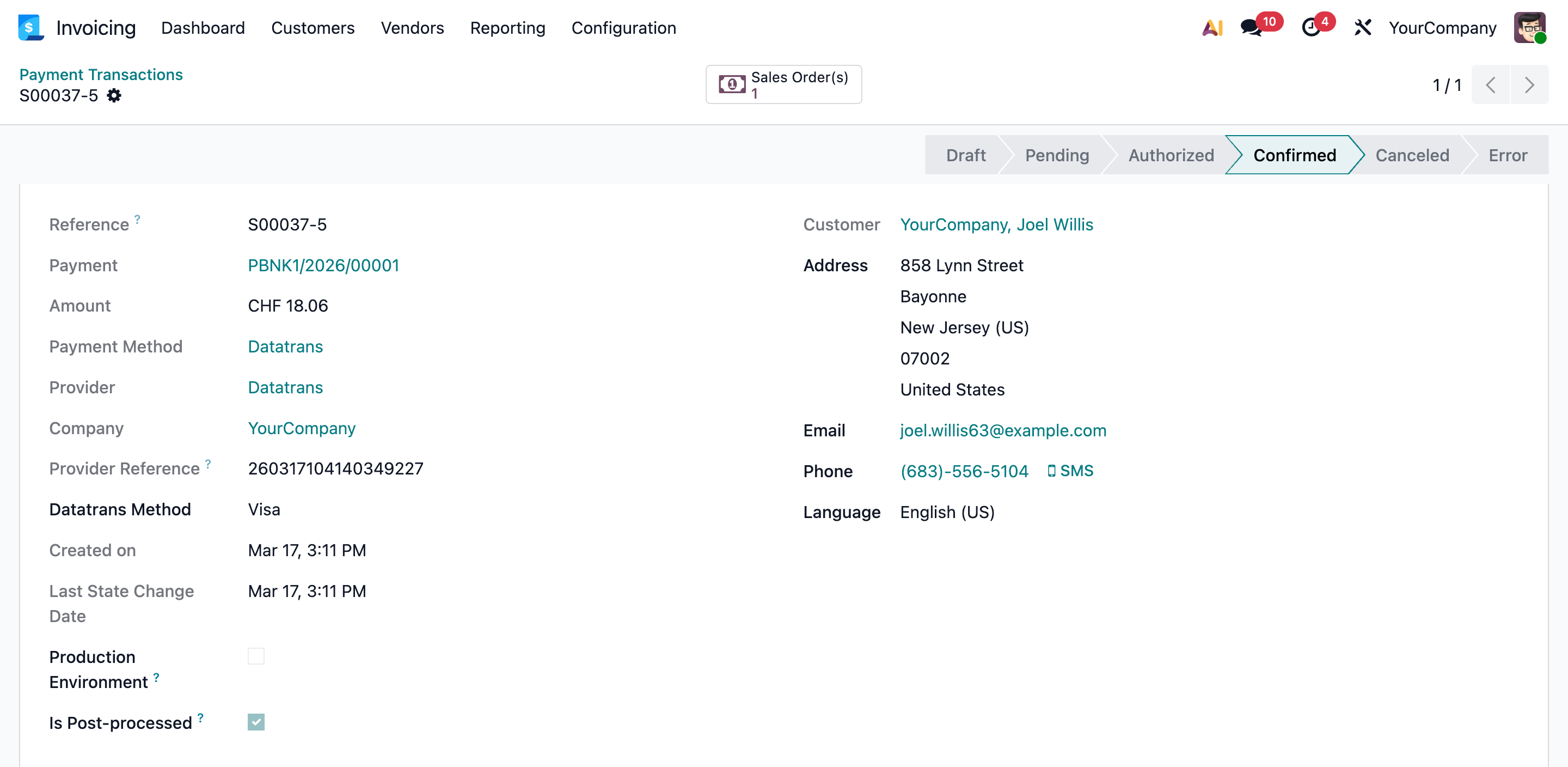 Payment Details