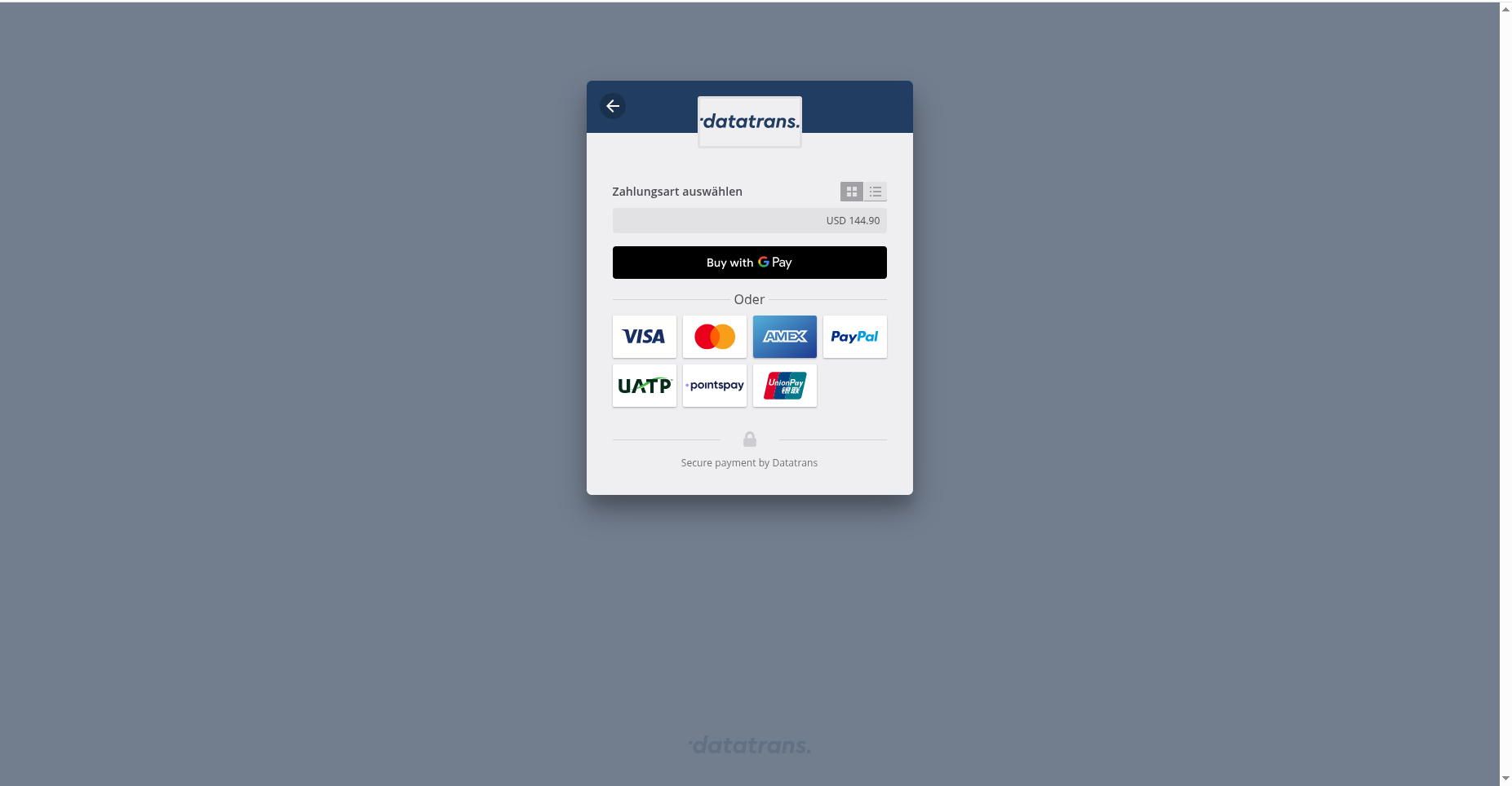 Select Payment Method