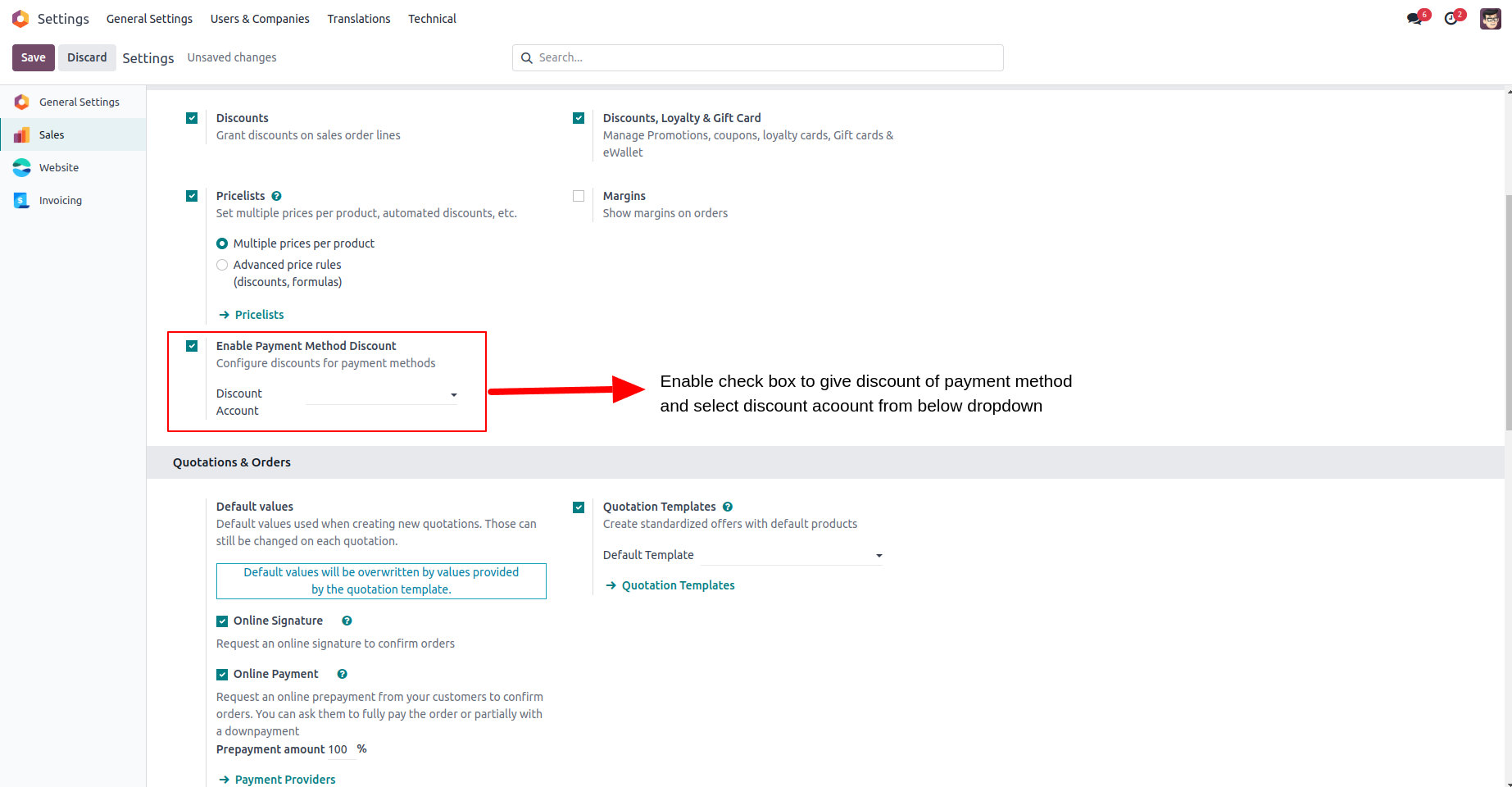 Payment Method Discount