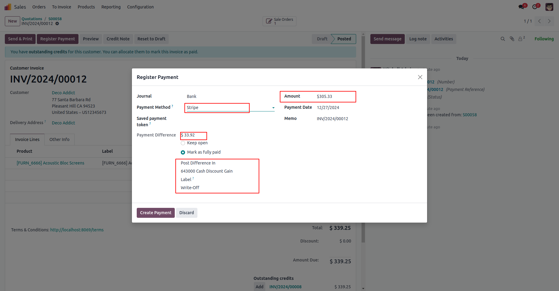 Payment Method Discount