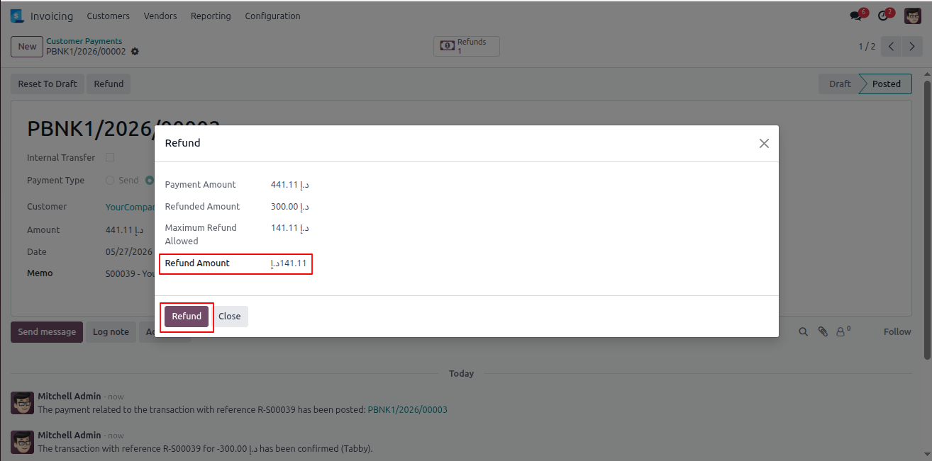 Partial Refund