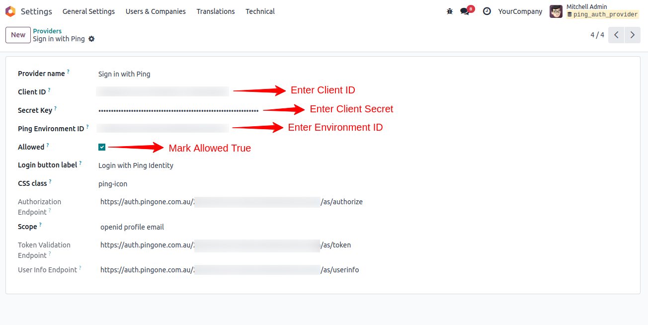 Sign in with Ping Identity