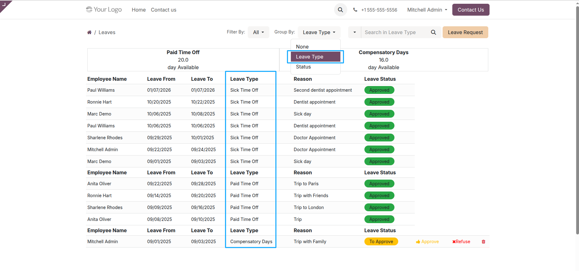 Search and Filter Records Screenshot