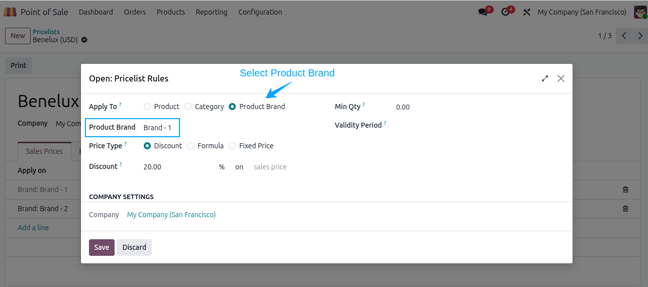 POS Pricelist Brand