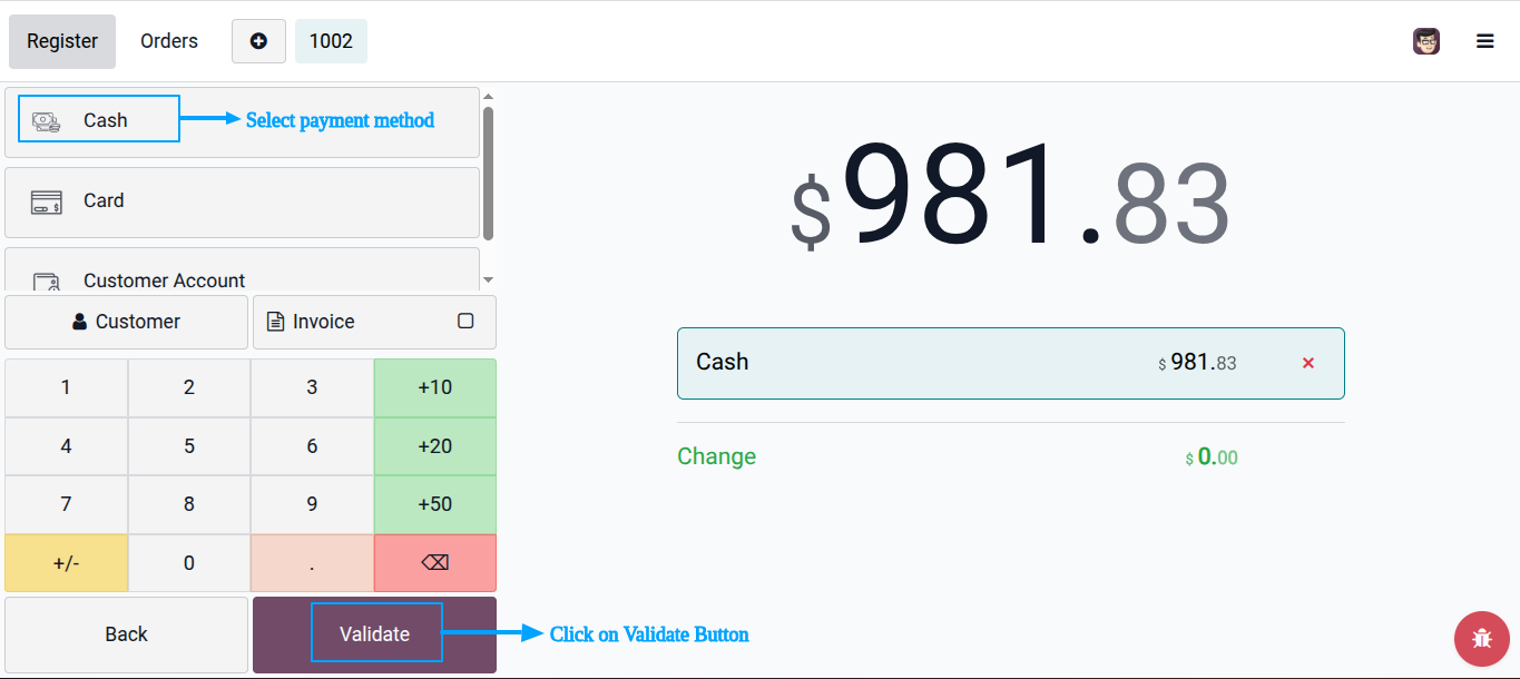 POS Profit/Loss Margin Display