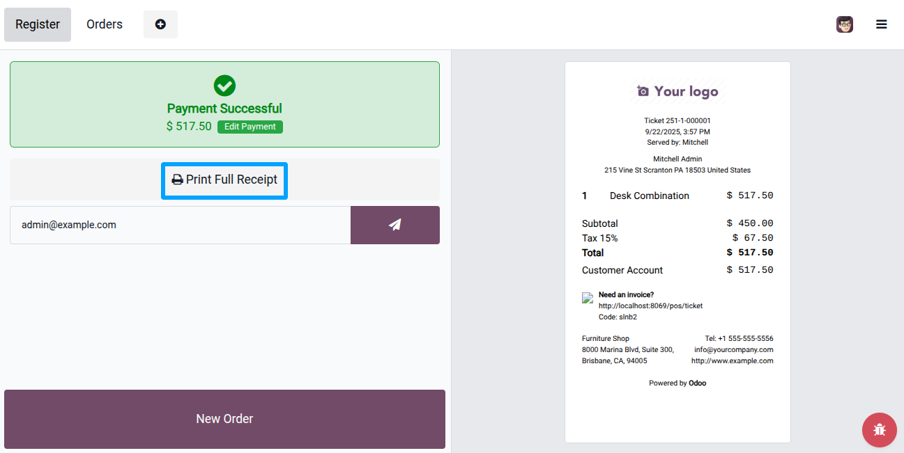 POS Receipt Print By QZ
