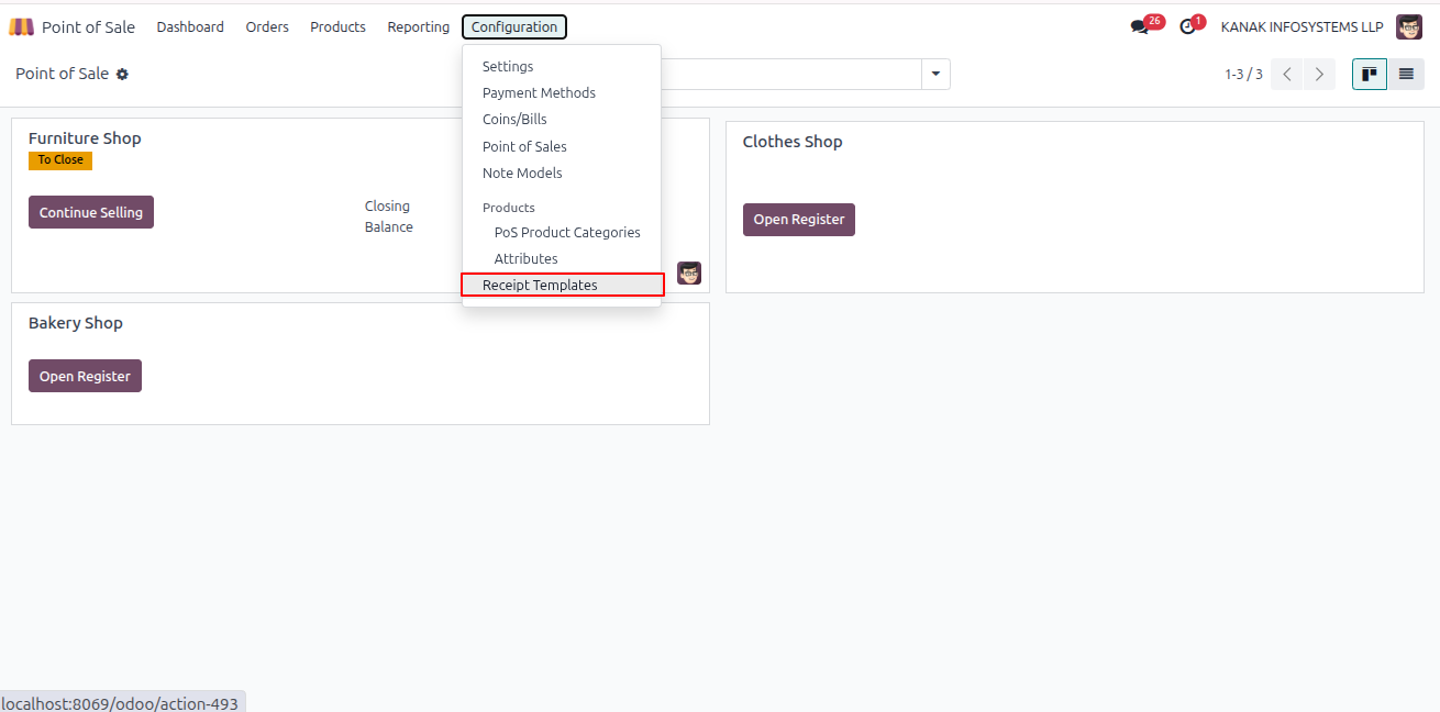 Receipt Templates List