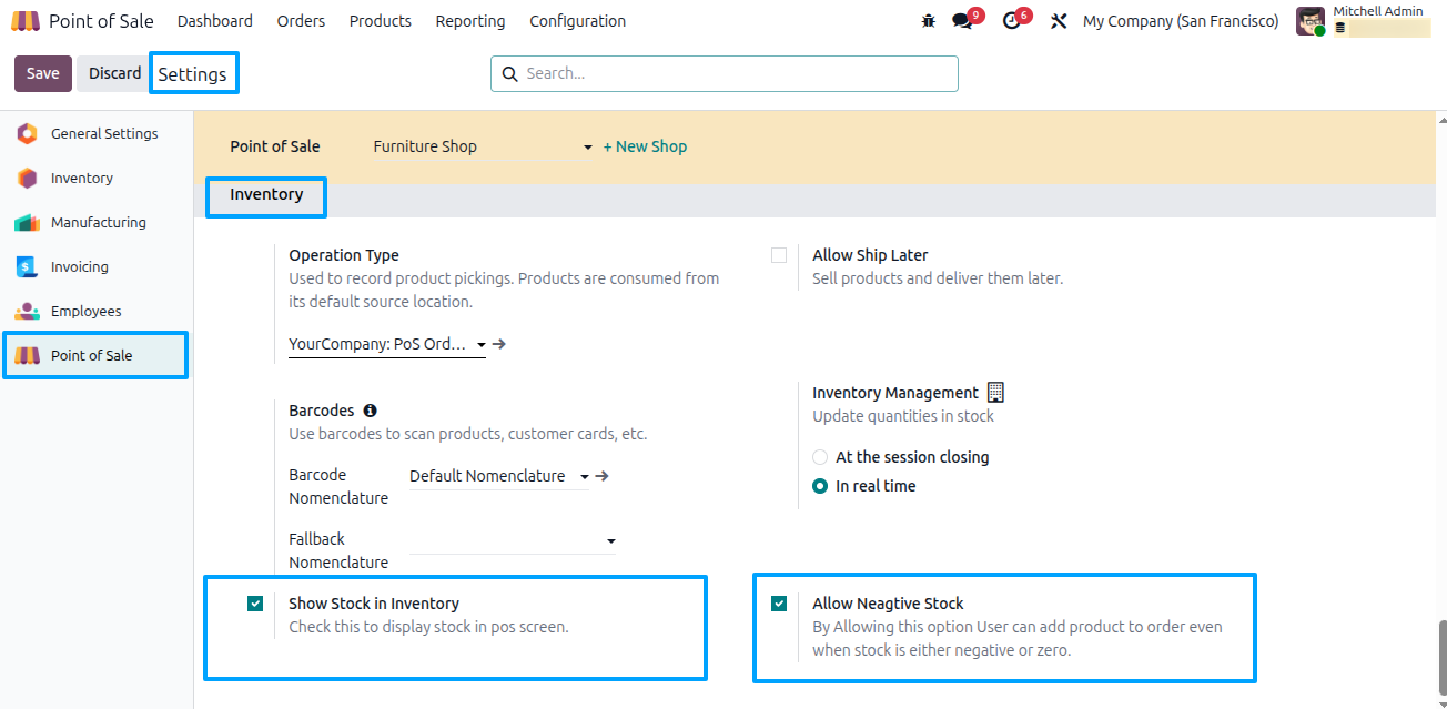 POS Show Product Qty