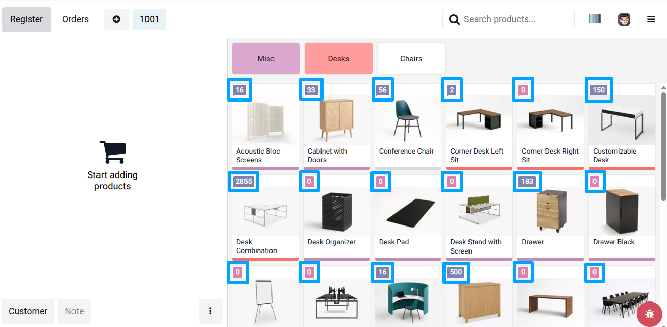 POS Show Product Qty