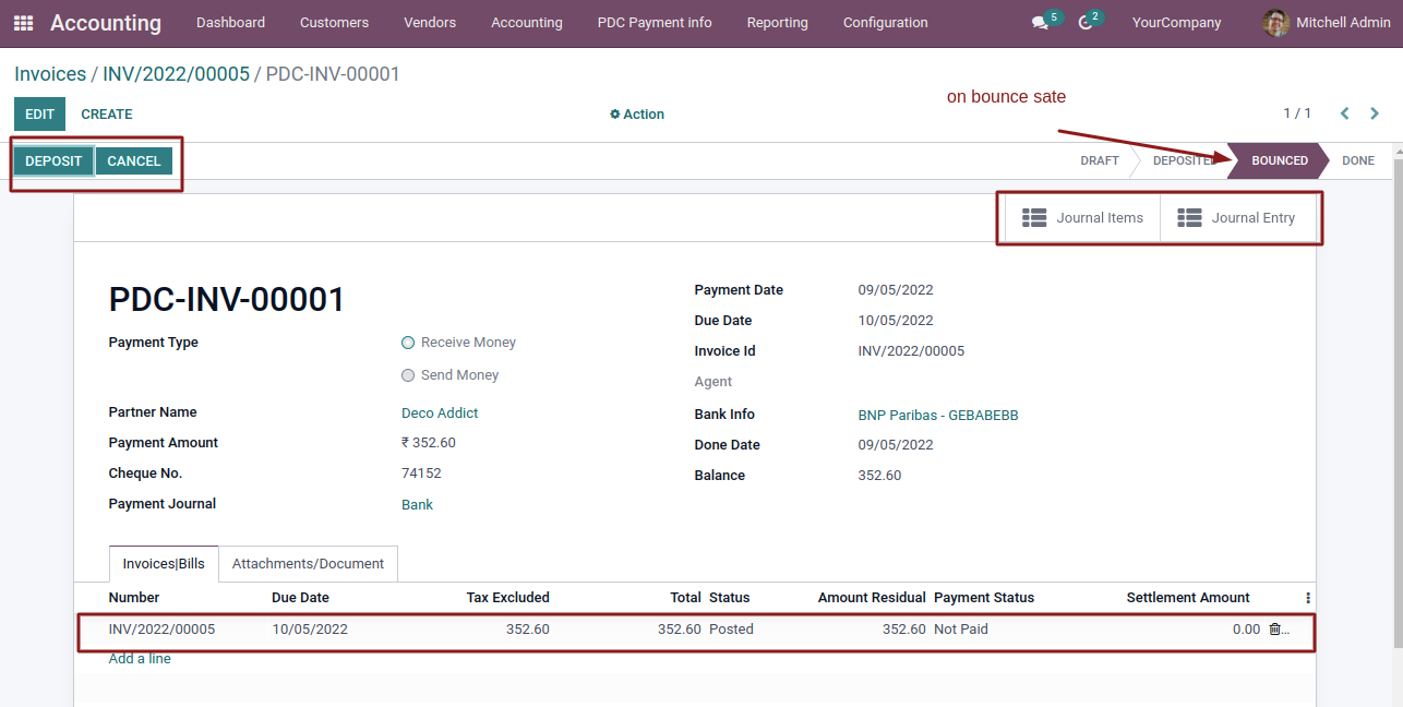 Post Dated Cheque Management