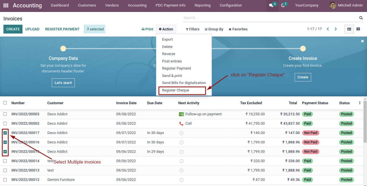 Post Dated Cheque Management
