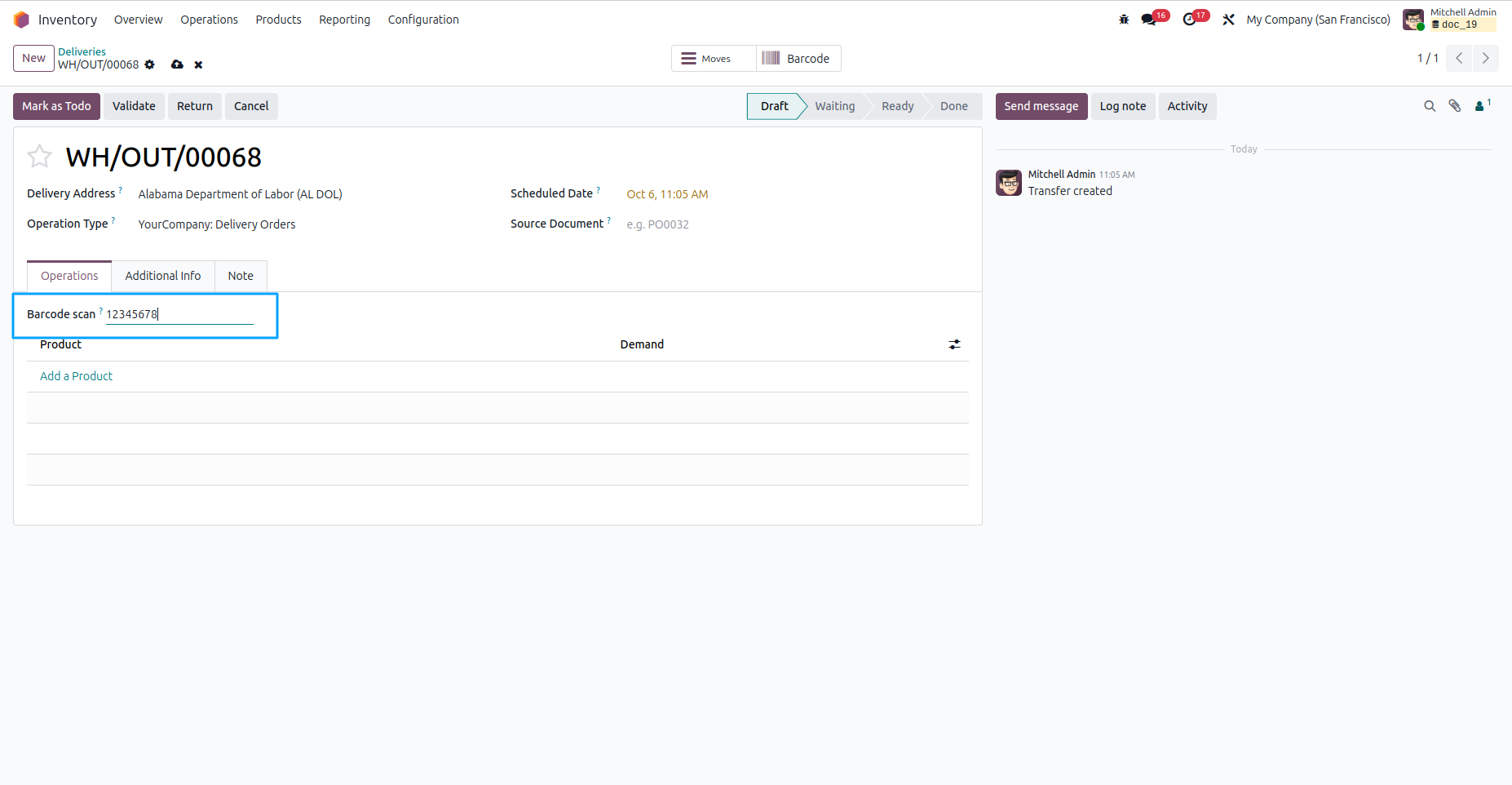 Create Delivery Order