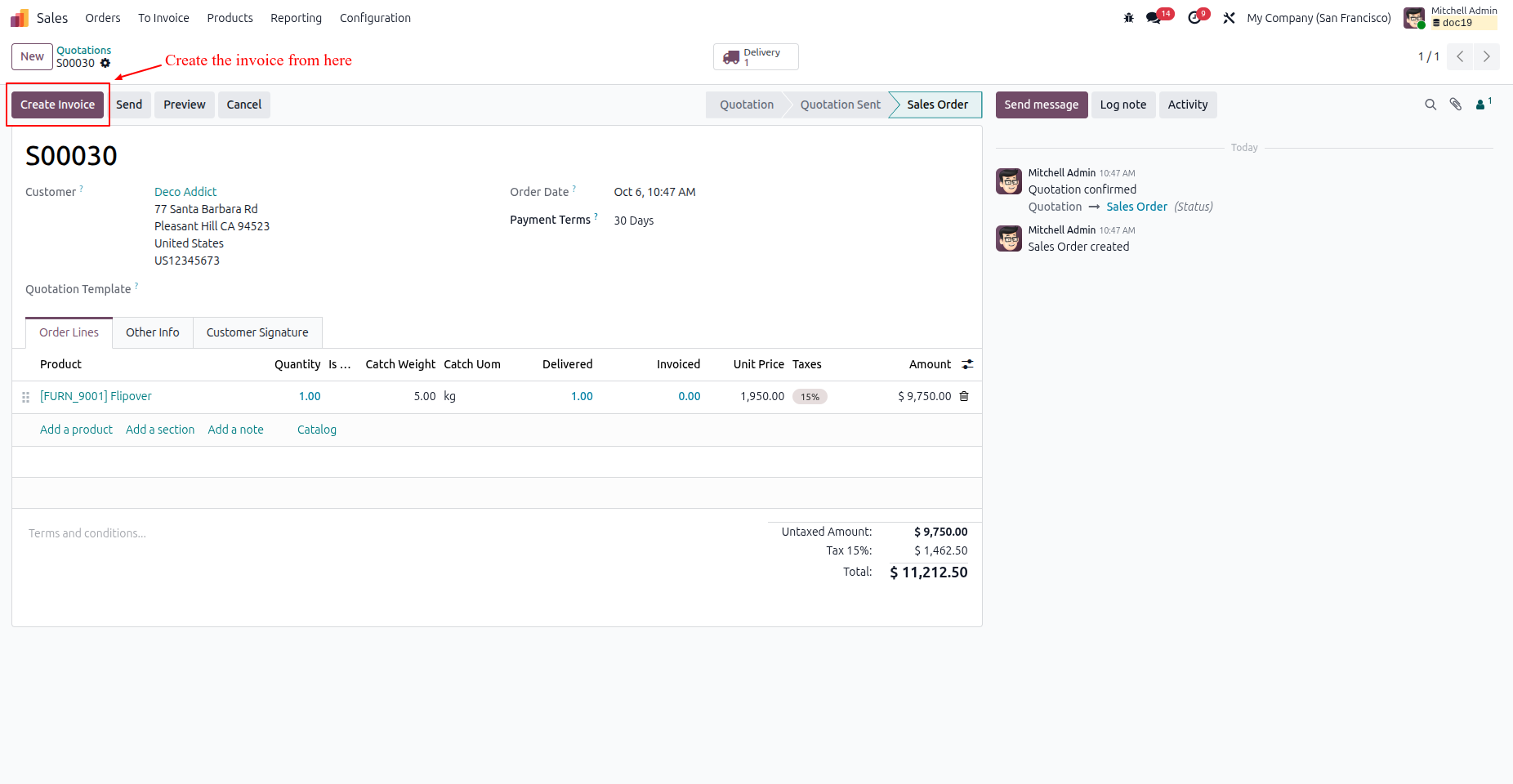 Create Invoice