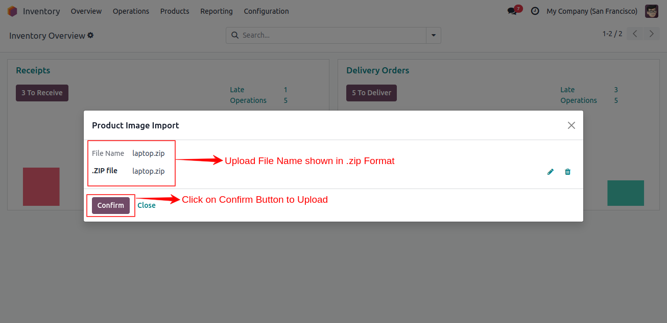 Confirm Import Product Images