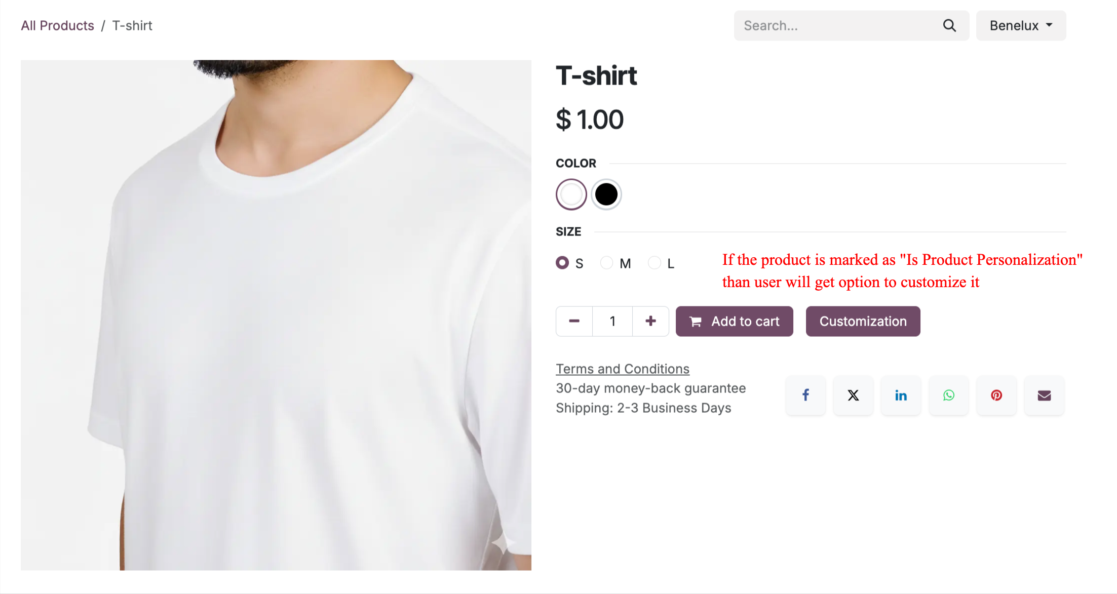 Product Personalization Setting