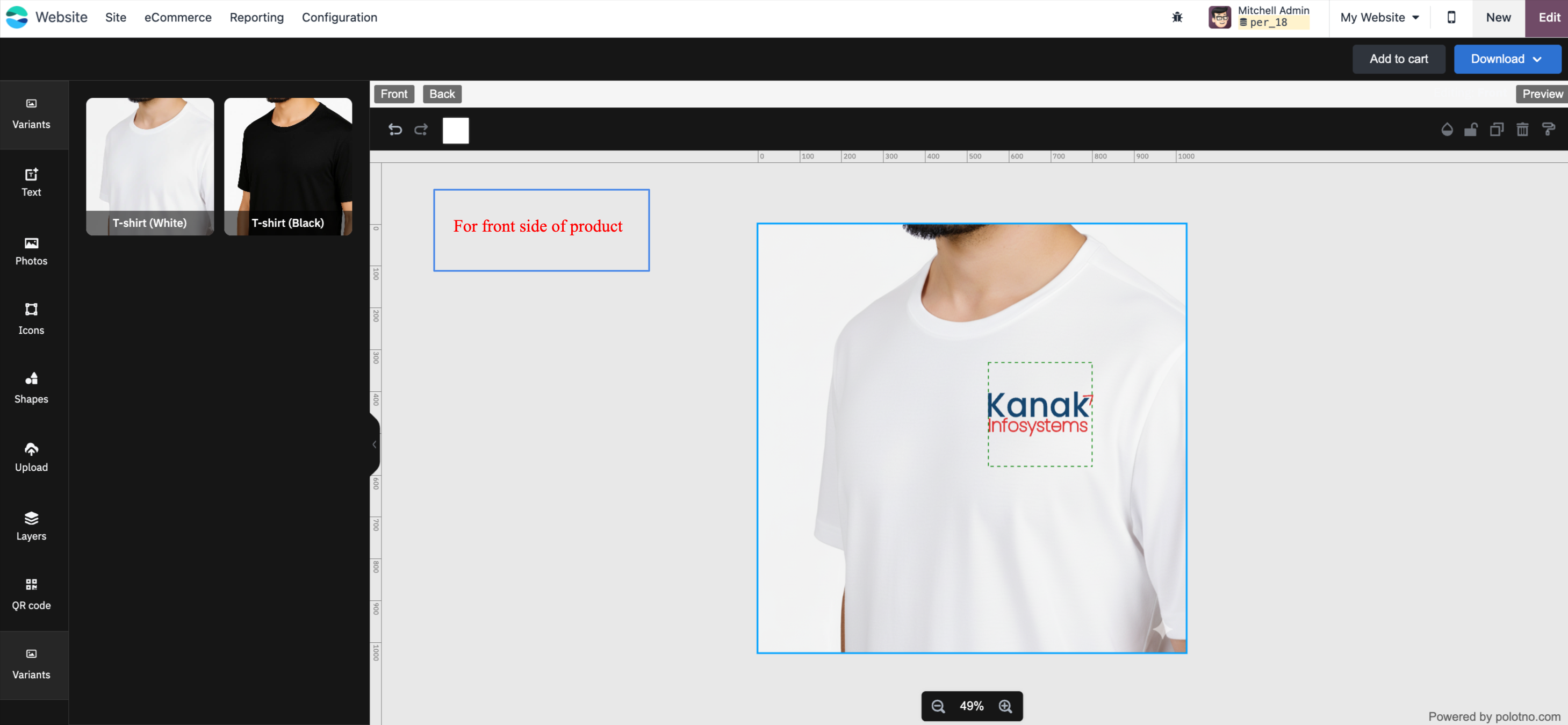 Product Personalization Setting