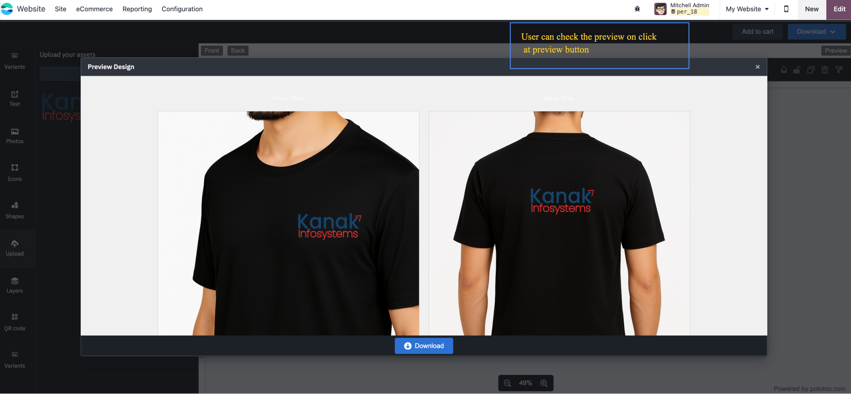 Product Personalization Setting
