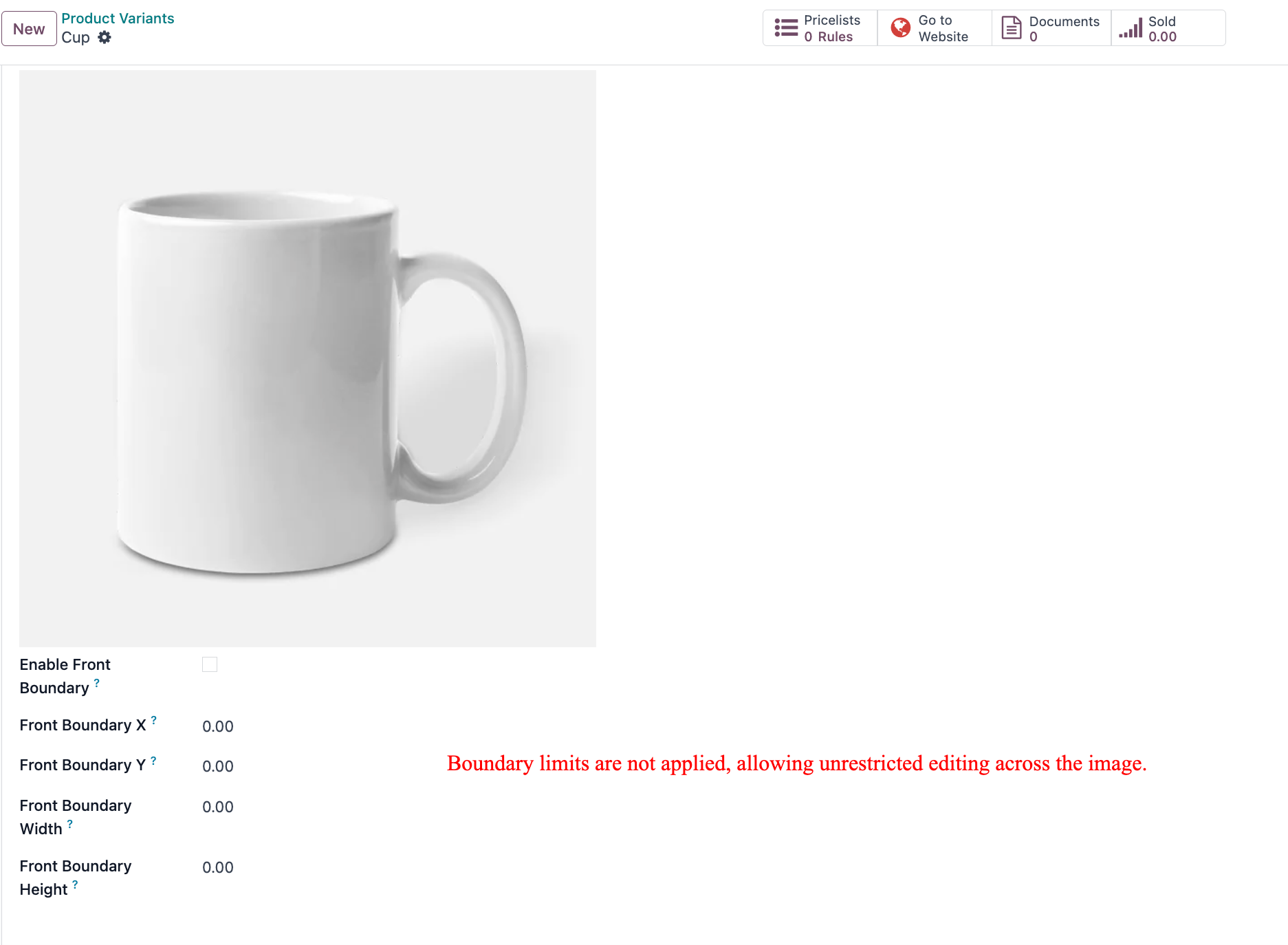 Product Personalization Setting