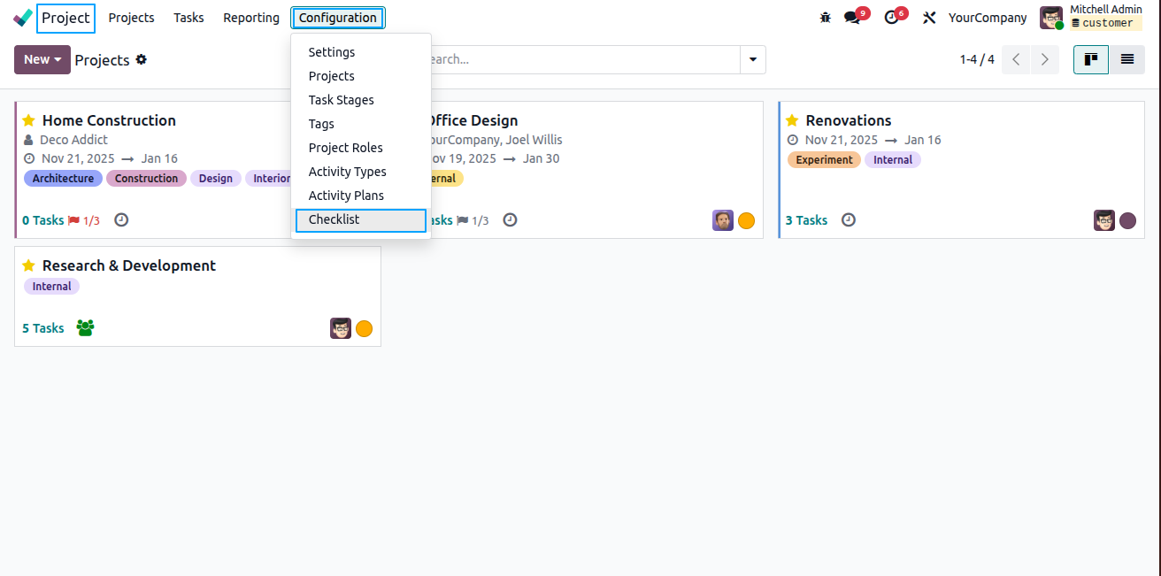Project Checklist