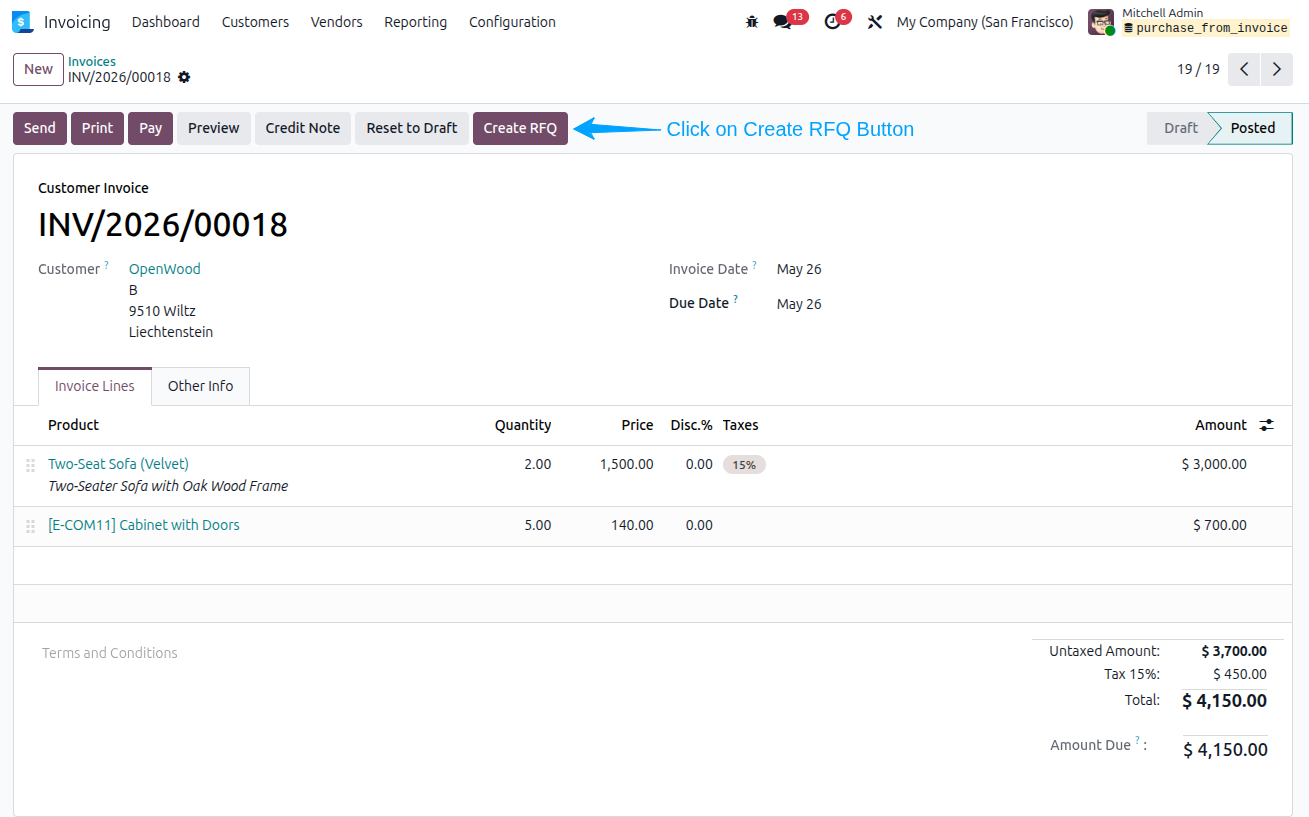 Purchase From Invoice