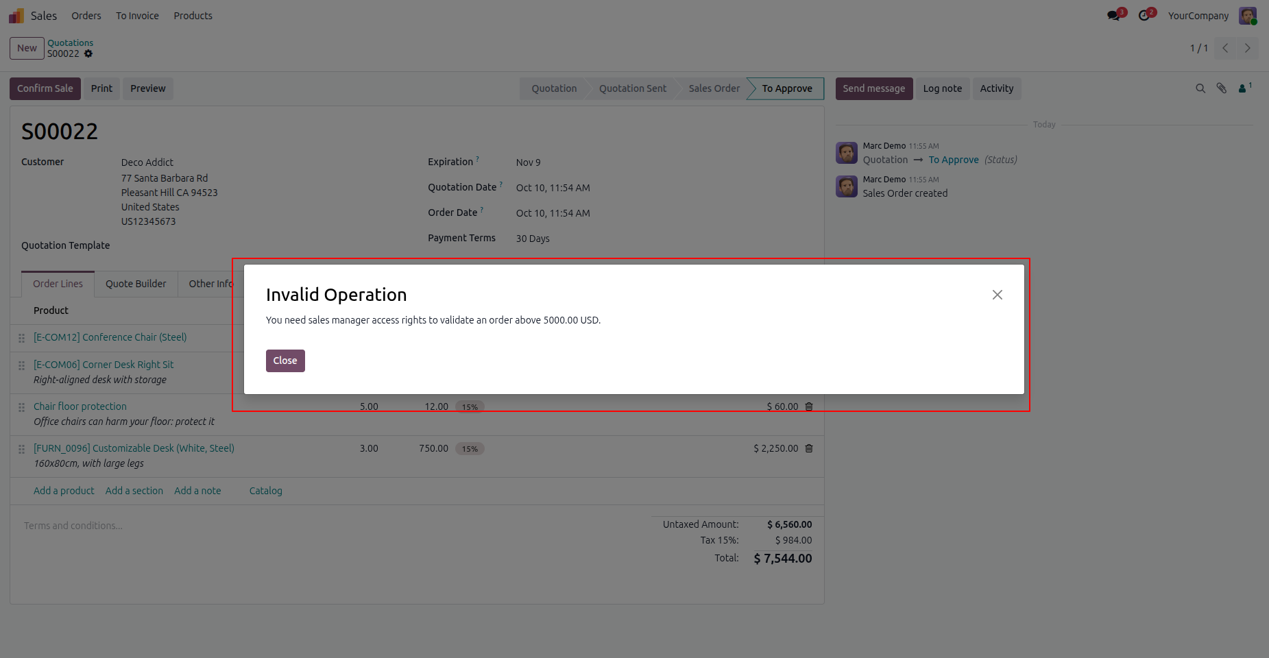 Invalid Operation